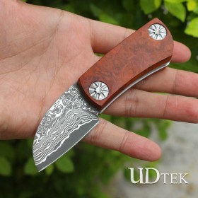 Red shadow armored Damascus knife (Limited Edition) UD2105525